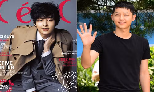  Mỹ nam màn ảnh Hàn Song Joong Ki trông giản dị và có phần ngố tàu với kiểu tóc anh lính. Tháng 5 tới, Song Joong Ki sẽ xuất ngũ.