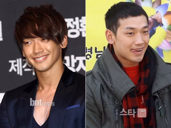 Không có những kiểu tóc hợp mốt, thời thượng, Bi Rain trông khá giản dị.