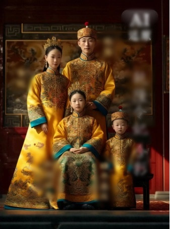Khi xem ảnh phục dựng bằng AI, mọi người bất ngờ trước gương mặt đáng yêu, sáng sủa và toát lên khí chất vương giả của hoàng tử Vĩnh Diễm. Gia đình 4 người của vua Càn Long đều là những người có dung mạo đáng ngưỡng mộ.