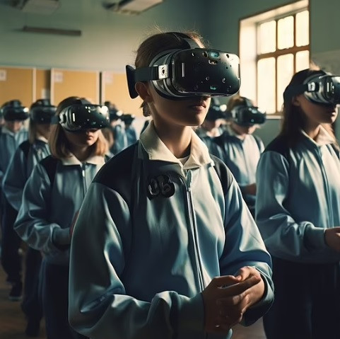 Tiếp đến, các chuyên gia dự đoán vào năm 2100, trẻ em sẽ không phải đến trường học như hiện nay. Thay vào đó, với sự tiến bộ của khoa học công nghệ, học sinh sẽ học tại các "ngôi trường ảo" tiên tiến.