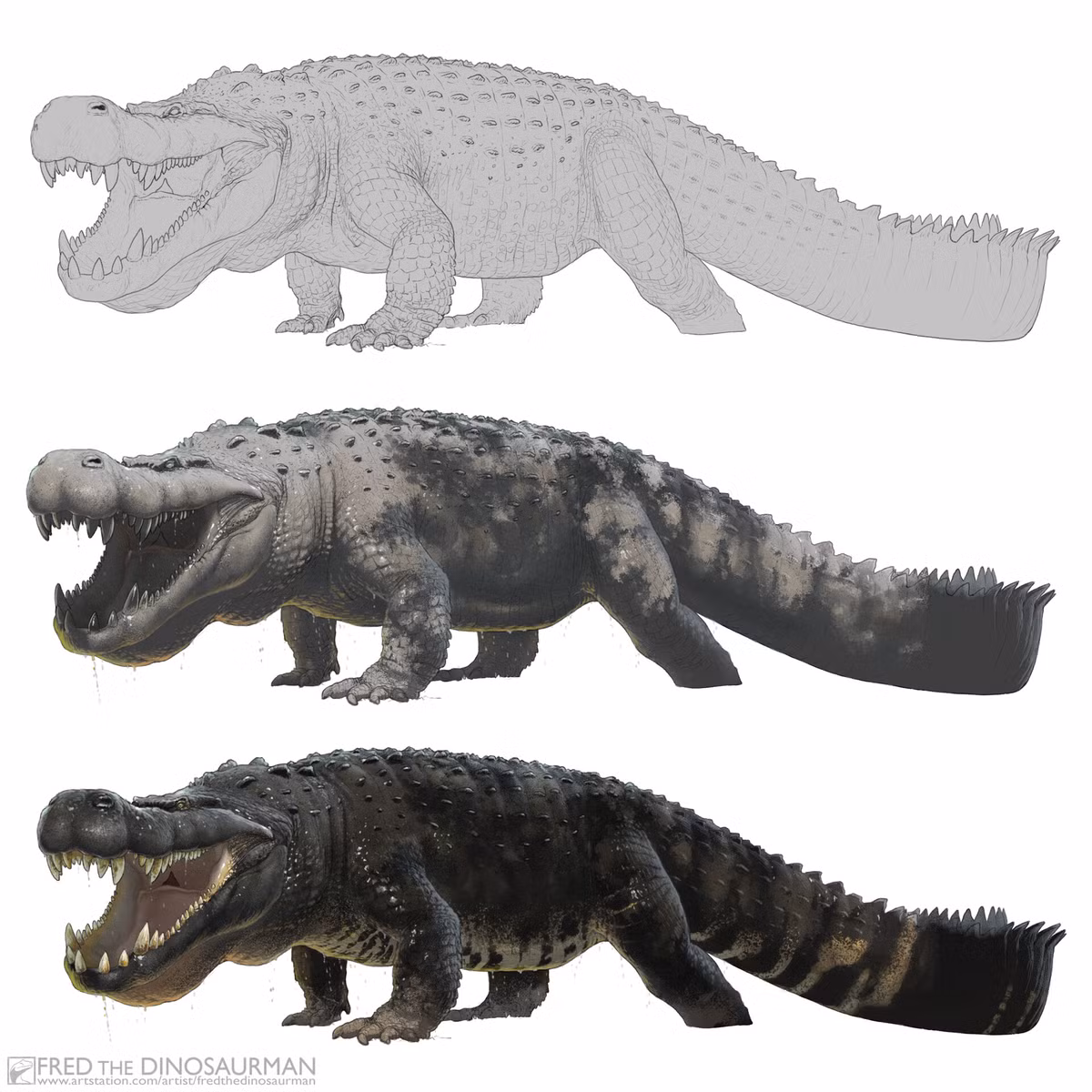 Deinosuchus dễ dàng ăn thịt con mồi nhờ cơ thể to lớn và bộ hàm chắc khỏe. Vậy nên, loài này trở thành một trong những kẻ săn mồi đáng sợ nhất trên Trái Đất.
