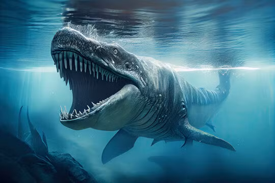 Mosasaurus là quái thú đáng sợ từng xuất hiện trên Trái Đất cách đây khoảng 70 - 76 triệu năm. Loài này phân bố ở các đại dương khu vực Tây Âu và Bắc Mỹ. Căn cứ vào một số hóa thạch, các chuyên gia ước tính chiều dài của mỗi cá thể Mosasaurus khi trưởng thành là khoảng 21m, nặng 33 tấn.