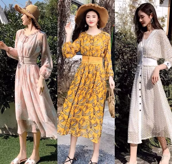 1. Chọn váy hoa dáng dài. Váy hoa có nhiều họa tiết, tôn lên vẻ nữ tính, dịu dàng của người mặc. Vậy nhưng, váy hoa đôi khi có thể khiến vẻ ngoài người mặc trở nên thiếu sức sống. Stylist khuyên nên chọn váy dáng dài thay vì chọn dáng ngắn. Váy dài vừa giúp che khuyết điểm cơ thể, vừa giúp vẻ ngoài nữ tính, khí chất hơn.