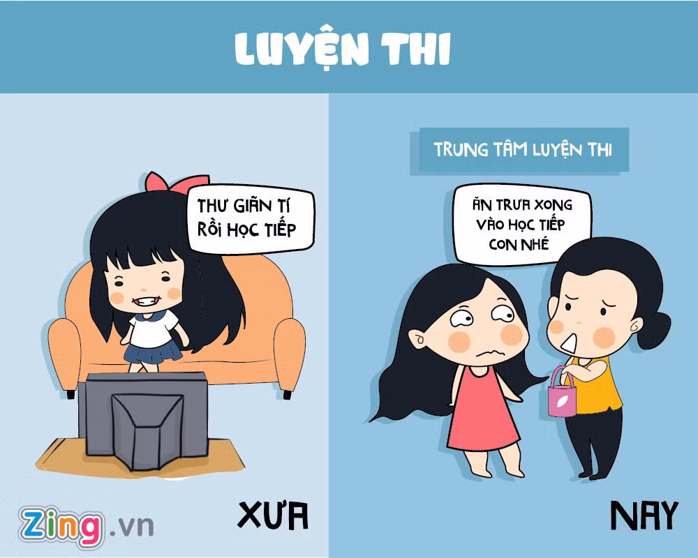 Su khac biet giua thi cu ngay ay va bay gio