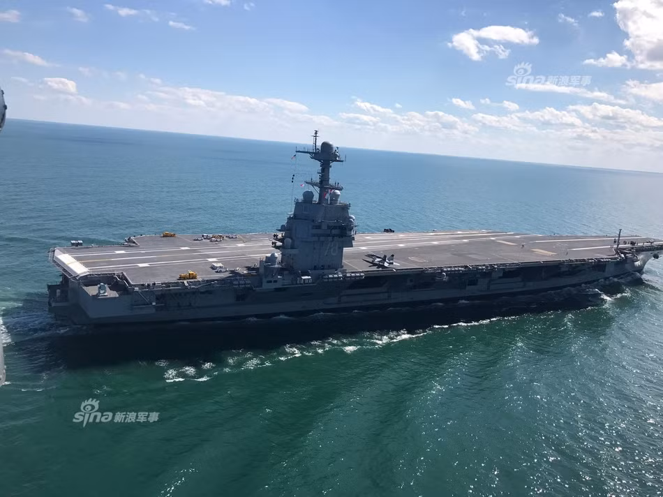 Toàn bộ chương trình nghiên cứu, đóng mới tàu sân bay lớp Ford này tốn tới 36 tỷ USD, trong đó riêng chiếc USS Gerald R. Ford đã tốn tới 10,5 tỷ USD chi phí đóng mới. Phía Hải quân Mỹ dự kiến sẽ đóng 10 con tàu loại này để thay thế cho các chiến hạm Nimitz đã dần lỗi thời. Nguồn ảnh: Sina.