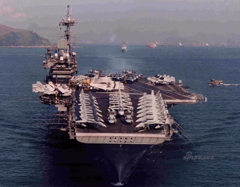 Trong quá khứ, tàu USS Independence đã từng được mệnh danh là "Siêu chiến hạm", nó đã từng có mặt ở Chiến tranh Việt Nam, chiến tranh Vùng Vịnh và nhiều cuộc xung đột lớn nhỏ khác. Nguồn ảnh: Sina.
