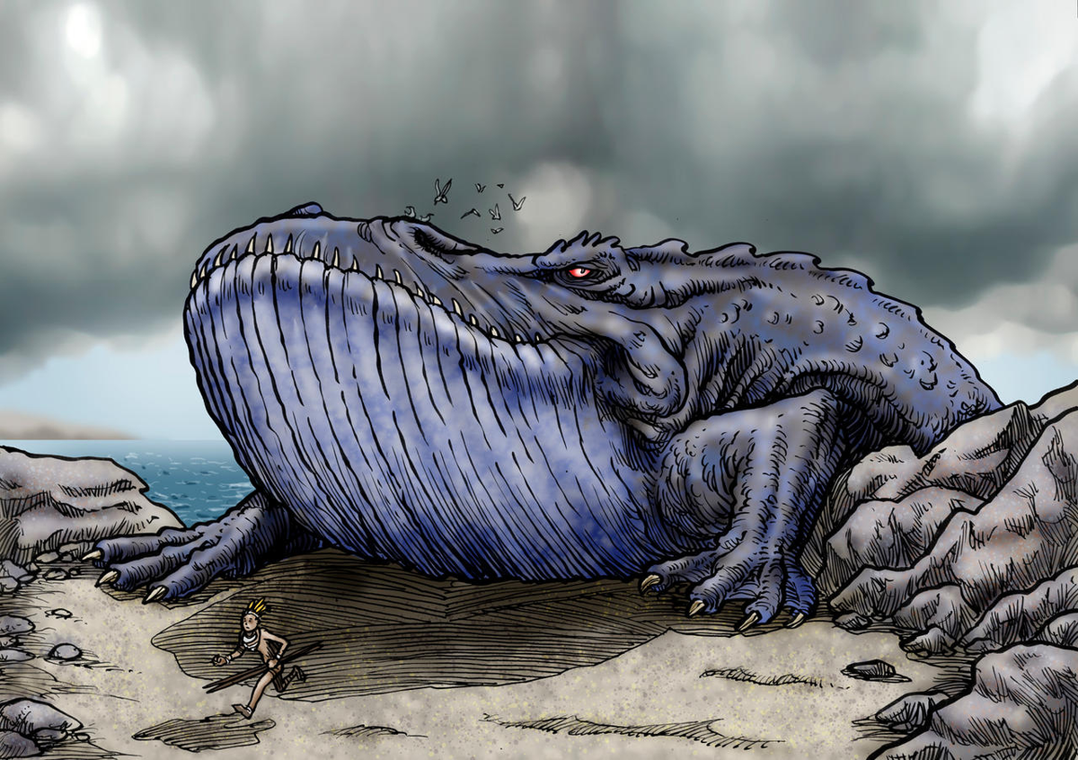 8. Taniwha: Taniwha là một quái vật trong văn hóa của người Maori, sống ở New Zealand và thường được miêu tả như một loài cá mập, rồng, hoặc cá voi biến hình.