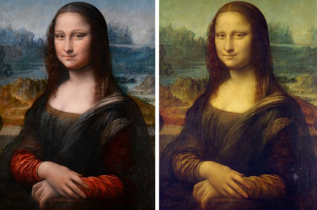 Các kỹ sư tại Paris, Pháp đã quan sát kỹ bản quét 240 megapixel của bức tranh và phát hiện ra rằng những chi tiết này đã bị xóa đi sau này. Sự phát hiện này mở ra một góc nhìn mới về kỹ thuật và ý đồ của Da Vinci.