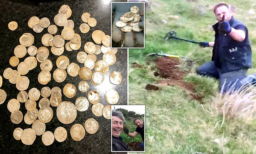 Trong một trường hợp tương tự, Paul Raynard, một người đàn ông 44 tuổi sống ở Ballycastle, Bắc Ireland, vô tình làm rơi chiếc nhẫn cưới trên một cánh đồng cỏ. Anh quyết định tìm lại nhẫn và mời người bạn thân Michael Gwynne sử dụng máy dò kim loại.