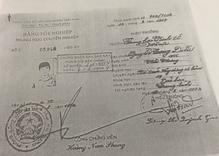 Pho Chanh thanh tra tinh Hai Duong dung bang dai hoc gia?