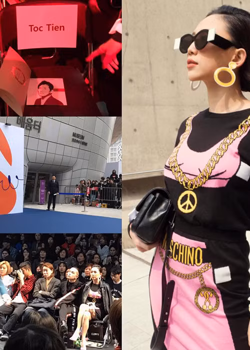 Trước đó, ngày 28/3, Tóc Tiên đã tham dự show diễn thời trang Caruso và Lee Chung Chung với tư cách khách mời VIP nằm trong khuôn khổ sự kiện. Ảnh: Fanpage Tóc Tiên