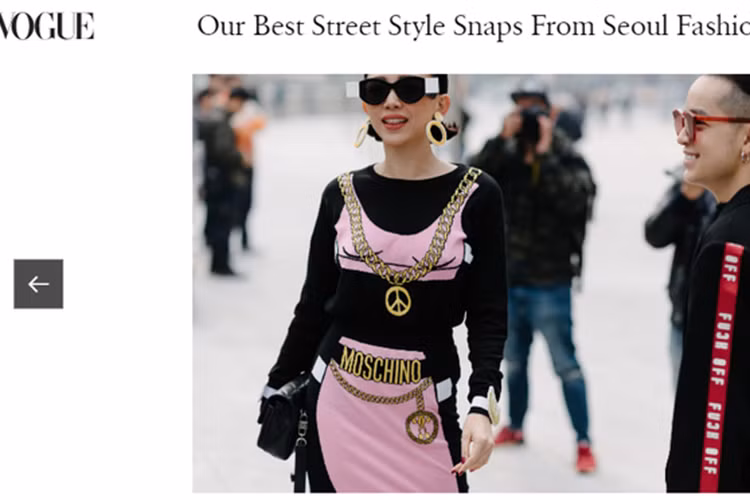 Cô đã lọt vào ống kính của tạp chí thời trang danh tiếng Vogue và được bình chọn là một trong những gương mặt mặc đẹp nhất tại Tuần lễ Thời trang Seoul Thu Đông 2017. Ảnh: Fanpage Tóc Tiên