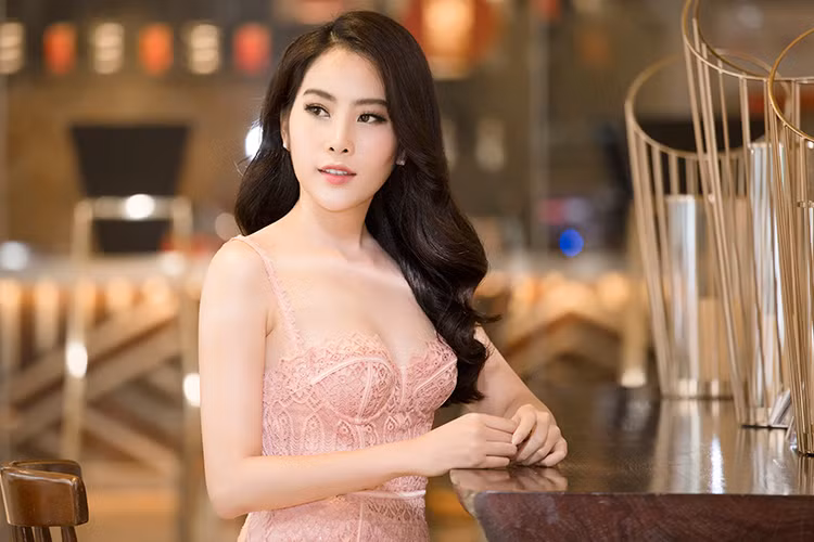 Nam Em từng tham gia cuộc thi Hoa hậu Hoàn vũ Việt Nam 2015. Xuất hiện tại sự kiện, cô gợi cảm hút mọi ánh nhìn không kém Lệ Hằng và Phạm Hương.