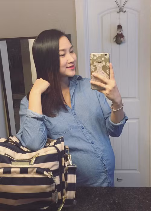 Được biết, Lam Trường đã sắp xếp công việc để sang Mỹ chăm sóc vợ 9x trước khi cô vượt cạn. (Ảnh: FBNV)