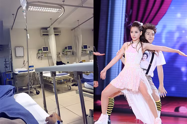 Hot girl Chi Pu từng được đưa đi truyền nước tại bệnh viện sau buổi tổng duyệt chương trình Bước nhảy hoàn vũ 2015. Cô bị mất sức khá nhiều do lịch tập cuộc thi kín mít và lịch đóng phim dày đặc. (Ảnh: Khám Phá)