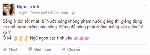 Do Manh Cuong xoa status, Ngoc Trinh van tiep tuc “dan mat”-Hinh-2