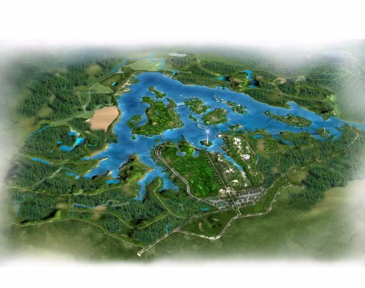 2. Dự án Xây dựng khu du lịch quốc tế cao cấp Tản Viên thuộc khu du lịch Hồ Suối Hai Dự án Khu du lịch quốc tế cao cấp Tản Viên được Công ty cổ phần kinh doanh dịch vụ cao cấp Dầu khí Việt Nam (PVR) duyệt quyết định đầu tư từ năm 2008, với quy mô 1.024,8 ha và tổng mức đầu tư là 4.690 tỷ đồng. Ảnh minh họa: TPO.