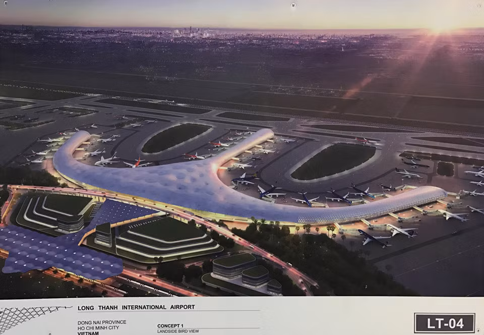 Đồ án này do liên doanh công ty Nhật Bản và Pháp thực hiện. Đây cũng là đơn vị thiết kế nhà ga hành khách T2 sân bay quốc tế Nội Bài (Việt Nam), khu vực sảnh chờ lên máy bay 2 và 3 thuộc nhà ga số 3, sân bay quốc tế Dubai... Ảnh: Zing.