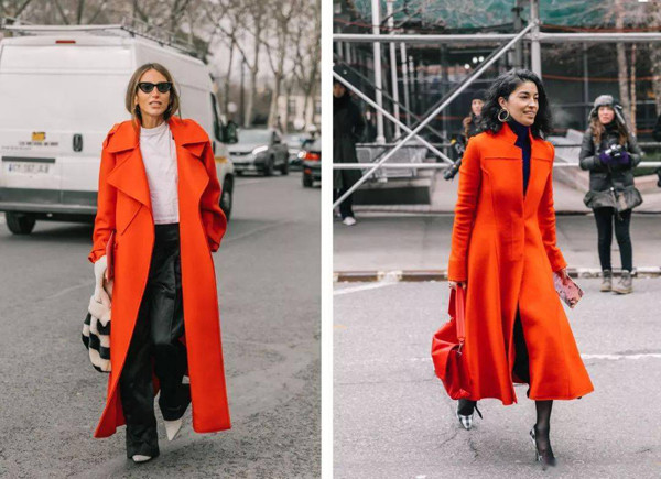 Lúc này, bạn chọn áo khoác đỏ thiết kế đơn giản kết hợp với đồ mặc trong tông màu đen, trắng và xám. Về phụ kiện, chị em nên chọn túi xách màu đỏ, đồ có họa tiết da báo, xanh lá đậm, xanh nước biển, rằn ri hay chấm bi...