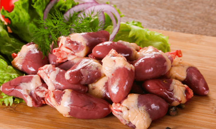 Tim gà cũng chứa nhiều kẽm, cần thiết cho sự phát triển của tế bào, chữa lành vết thương và kiểm soát lượng đường trong máu. Ảnh: WA.