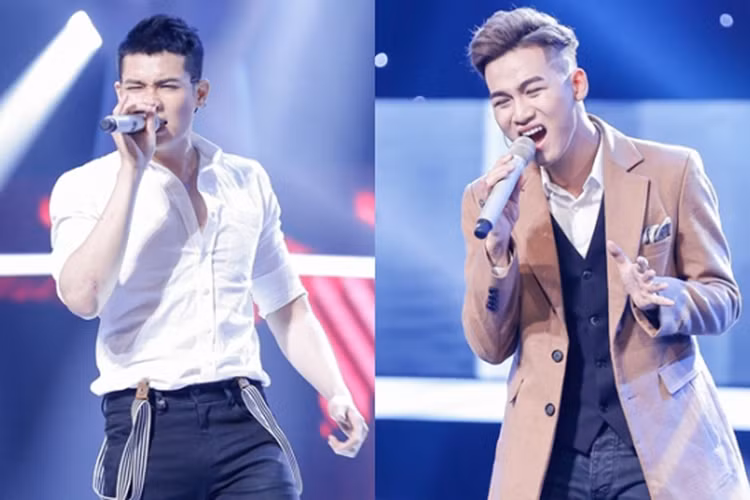 Ở vòng đo ván, Ali Hoàng Dương The Voice gặp đối thủ đáng gờm là Đào Tín. Trong khi Ali Hoàng Dương chinh phục khán giả bằng màn trình diễn đầy cảm xúc ca khúc “Lạc nhau có phải muôn đời” thì Đào Tín mang đến tiết mục sôi động, vui tươi “Anh đã quen với cô đơn”. Ảnh: Saostar