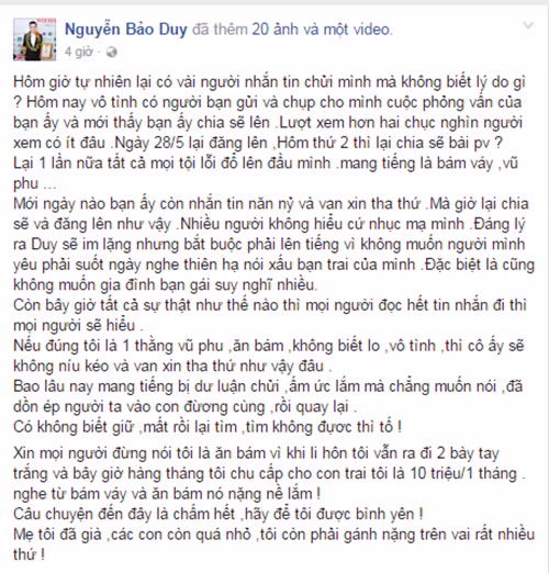 Bao Duy tung tin nhan Phi Thanh Van xin tha thu, mong quay lai-Hinh-2