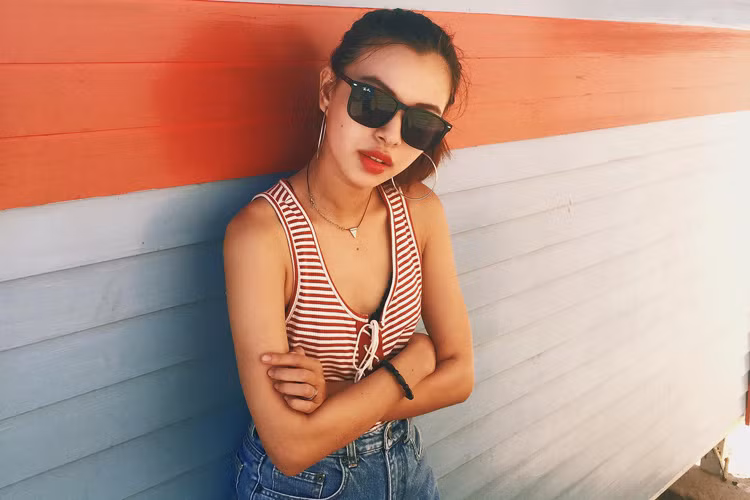 Cô sinh viên 21 tuổi này khiến nhiều thí sinh khác như Thiếu Lan - đội Hoàng Thùy phải e dè. Ảnh: FBNV