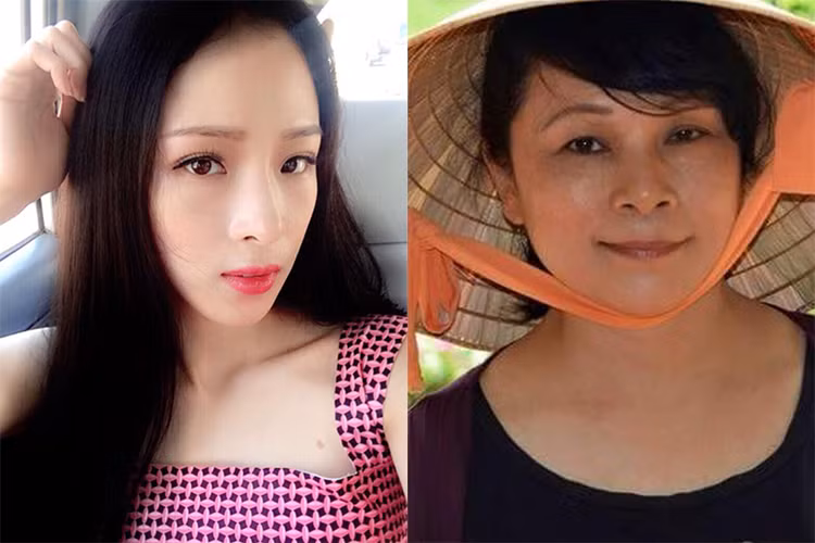 Hoa hậu Trương Hồ Phương Nga sinh năm 1987 tại Hà Nội. Năm cô lên 7 tuổi, bố mẹ cô ly hôn. Trong khi mẹ của Phương Nga - bà Hồ Mai Phương (phải) ở vậy nuôi con thì bố cô lại không chu cấp gì cho cô. Ảnh: FBNV