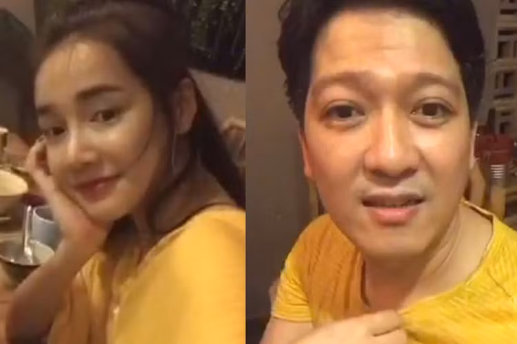 Giữa tháng 6, Trường Giang livestream buổi ăn tối với Nhã Phương cùng vợ chồng Đức Thịnh - Thanh Thúy. Dõi theo đoạn phát trực tiếp, fans tỏ ra thích thú khi “Mười khó” hài hước giới thiệu Nhã Phương là bà nội của anh. Ảnh: Dân Việt