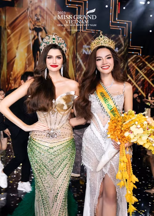Đương kim Hoa hậu Hòa bình Quốc tế có mặt trong đêm chung kết Miss Grand Vietnam 2023. Ảnh: Miss Grand Vietnam.