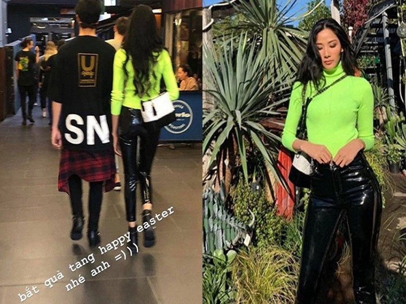 Năm 2019, Rocker Nguyễn bị đồn bí mật hẹn hò Á hậu Hoàng Thùy. Nghi vấn xuất phát từ bức ảnh Rocker Nguyễn bên một cô gái giấu mặt diện trang phục giống Hoàng Thùy. Ảnh: Yeah1.