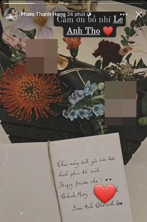 Thanh Hằng liên tục nhận được quà mừng trước thềm hôn lễ. Ảnh chụp màn hình.