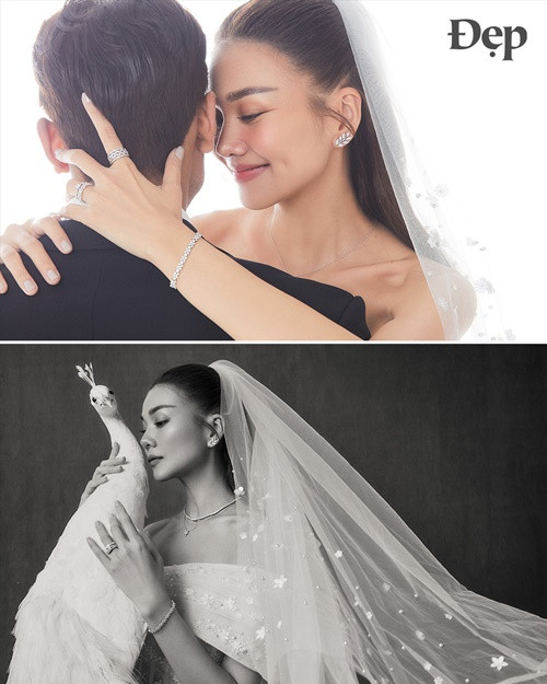 Trong buổi trò chuyện độc quyền cùng tạp chí Đẹp trước thềm đám cưới, khi được hỏi vì sao nhạc trưởng Trần Nhật Minh lại đánh cắp được trái tim của Thanh Hằng, cô chia sẻ: “Vì anh ấy cần một nốt nhạc cuối cùng để hoàn thành bản giao hưởng hạnh phúc mà anh đã biên soạn nhiều năm. Và Thanh Hằng có nốt nhạc đắt giá đó!”. Ảnh: Đẹp.