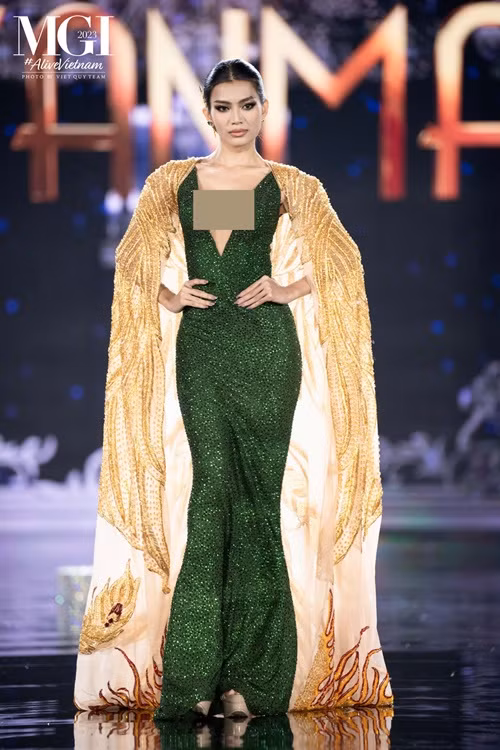 Ni Ni Lin Eain - đại diện Myanmar cao 1m69, số đo ba vòng 83-64-95 cm. Các chuyên trang sắc đẹp Missosology, Global Beauties cùng nhiều thí sinh dự đoán Ni Ni Lin Eain giành vương miện Hoa hậu Hòa bình Quốc tế 2023.