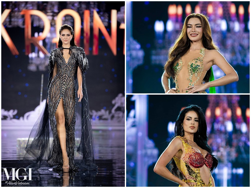 Đại diện Ukraine - Yuliia Klymenko, đại diện Thái Lan - Thaweepon Phingchamrat, đại diện Venezuela - Valentina Martinez Landkœr cũng được đánh giá cao trước chung kết Hoa hậu Hòa bình Quốc tế 2023.