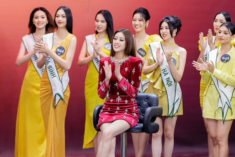 Ở Hoa hậu Trái đất Việt Nam 2023, cô thuộc đội của Hoa hậu Khánh Vân. Ảnh: Miss Earth Vietnam.