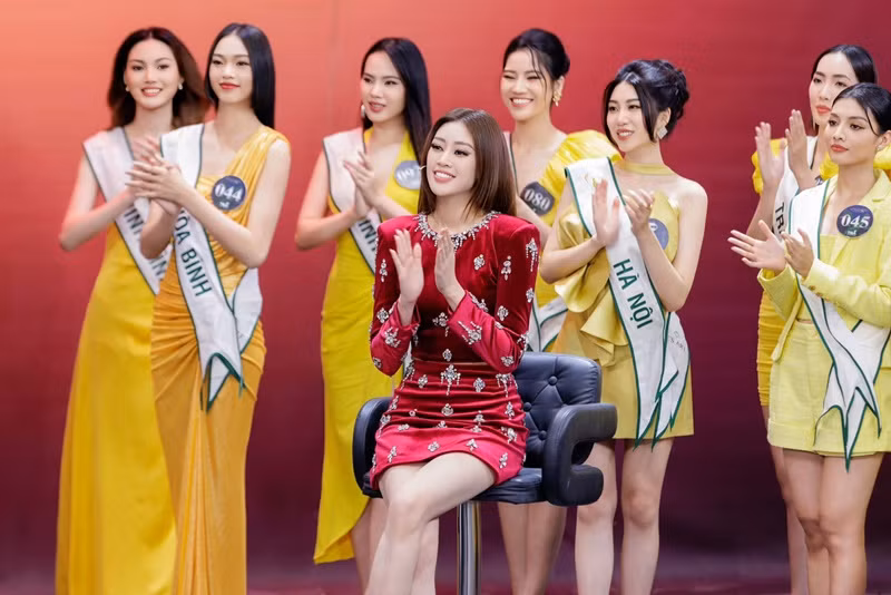 Ở Hoa hậu Trái đất Việt Nam 2023, cô thuộc đội của Hoa hậu Khánh Vân. Ảnh: Miss Earth Vietnam.