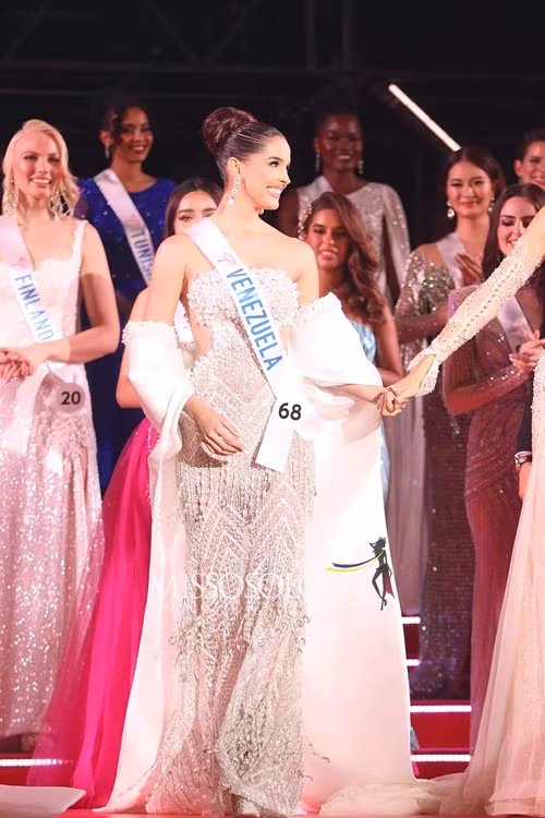 Andrea đến từ Venezuela, "đánh bại" 69 người đẹp trong chung kết Hoa hậu Quốc tế 2023. Ảnh: Missosology.