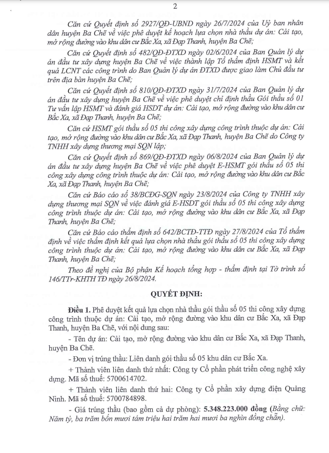 Quang Ninh: Goi thau lam duong vao KDC Bac Xa da co chu-Hinh-2