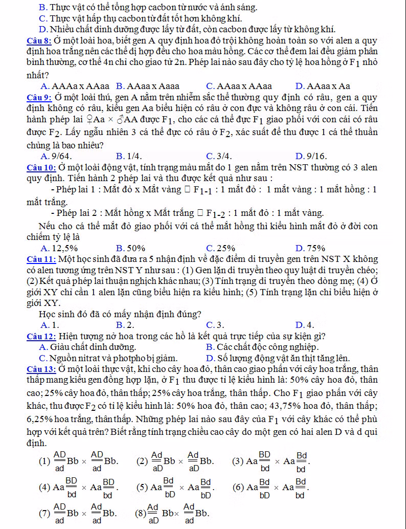 De thi thu THPT quoc gia mon Sinh nam 2015 va dap an-Hinh-2