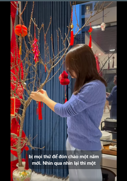 Đàm Thu Trang - Cường Đô la đã trang trí nhà đón Tết. Ảnh: FB Đàm Thu Trang.