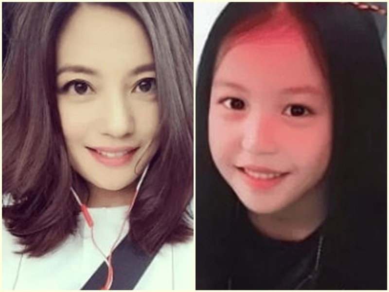 Triệu Vy thoải mái khoe con gái ngày còn nhỏ. Tuy nhiên, vài năm trở lại đây, nữ diễn viên giữ kín hình ảnh ái nữ. Ảnh: Sina.