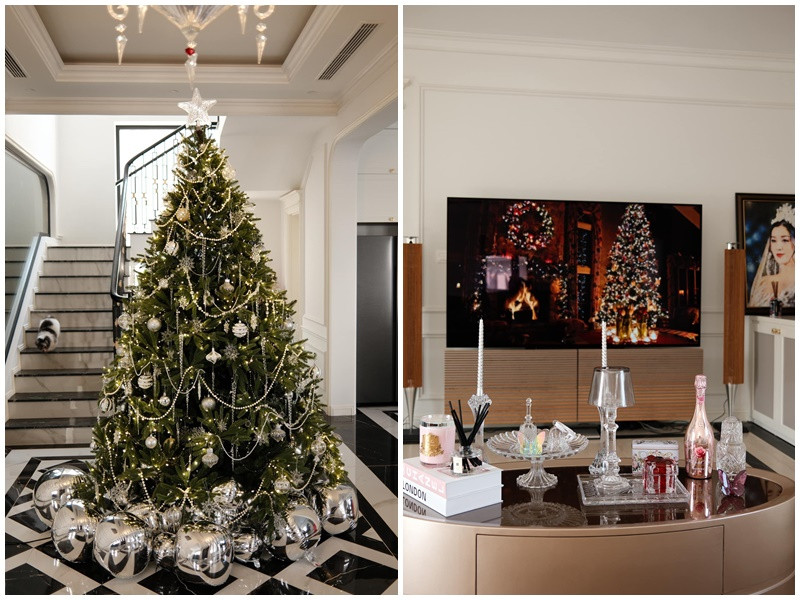 Biệt thự của Huyền My mang tông màu trắng, nội thất hiện đại. Nàng hậu tâm sự, cô chọn nhiều đồ trang trí bằng pha lê cho tổ ấm. "Trước đây luôn nghĩ những thứ này phù phiếm, bây giờ lại mê thế chứ. Bày xong tự thấy tính nữ mình lên cao", Huyền My cho biết. Vào dịp Giáng sinh, Tết Nguyên đán, nàng hậu trang hoàng nhà cửa lộng lẫy.