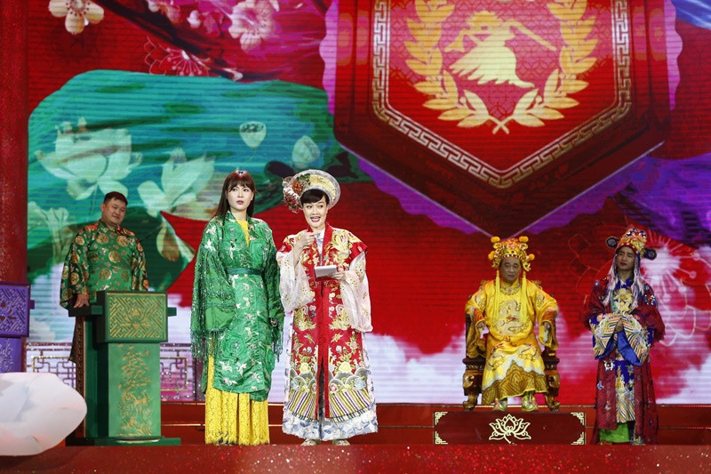 Trong một cuộc thi tổ chức trên Thiên đình, các Táo trở thành giám khảo để tìm ra người tài. Ảnh: VTV.