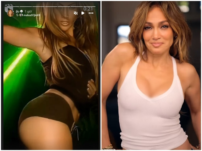 Trong đêm giao thừa Tết dương lịch, ca sĩ diễn viên Jennifer Lopez chia sẻ các đoạn clip từ 20 năm trước ghi lại cô diện trang phục gợi cảm nhảy múa khi hát ca khúc nổi tiếng Waiting for tonight. Ảnh: Instagram Jennifer Lopez.