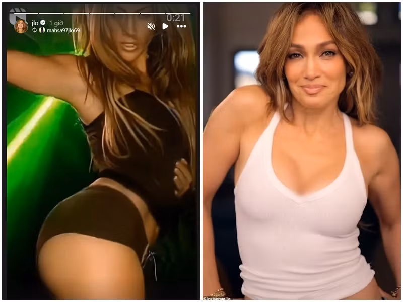 Trong đêm giao thừa Tết dương lịch, ca sĩ diễn viên Jennifer Lopez chia sẻ các đoạn clip từ 20 năm trước ghi lại cô diện trang phục gợi cảm nhảy múa khi hát ca khúc nổi tiếng Waiting for tonight. Ảnh: Instagram Jennifer Lopez.