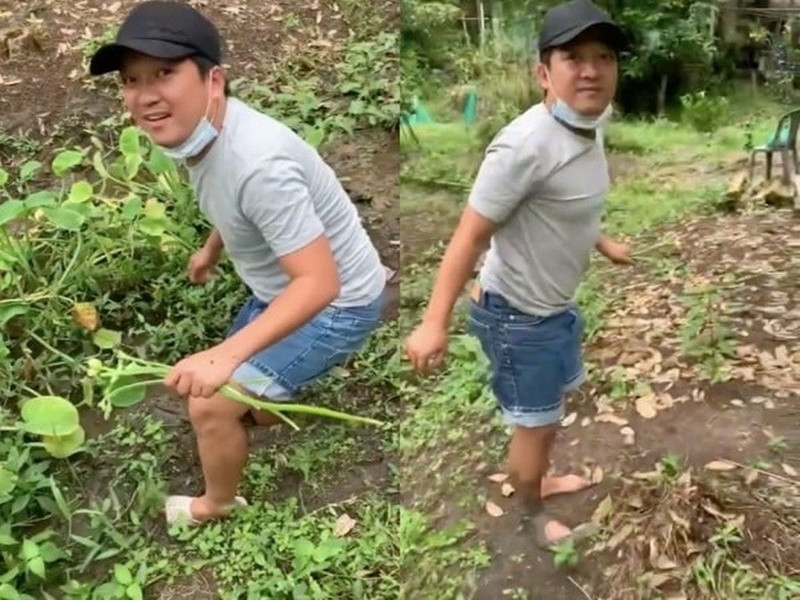 Trường Giang chia sẻ trên Vietnamnet, anh từng không có tiền nên không dám về quê ăn Tết. “Ba nhắn lên hỏi sao không về và nói: "Về đi, bố cho con 300 ngàn đem lên Sài Gòn ăn cơm". Lúc đó, tôi về ngay lập tức và thấy bố đang bệnh. Tôi vô cùng hối hận. Gia đình đâu cần tiền tôi đem về đâu, chỉ cần tôi về là vui rồi”, “Mười Khó” kể lại. Ảnh: FB Trường Giang.