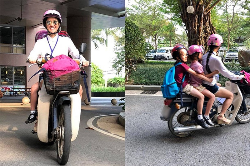 Khoảnh khắc bình dị của Hồng Nhung bên cặp song sinh khiến fan thích thú.