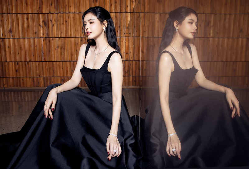 Gương mặt lẫn vóc dáng của Trương Quỳnh Anh đều gây mê đắm.