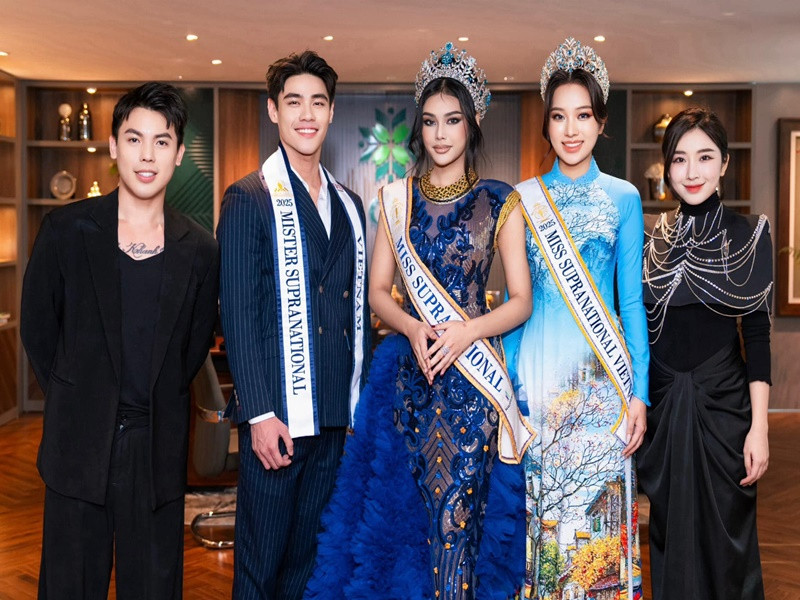 Sau khi nhận sash thi quốc tế, Võ Cao Kỳ Duyên chia sẻ trên trang cá nhân: "Đến với Miss Supranational 2025 lần này là cơ hội và cũng là áp lực cho Duyên phải cố gắng chăm chỉ tập luyện nghiêm túc để làm sao mang lại thành tích cao nhất và vinh quang cho Việt Nam tại một trong những đấu trường lớn nhất thế giới". Ảnh: FB Võ Cao Kỳ Duyên.